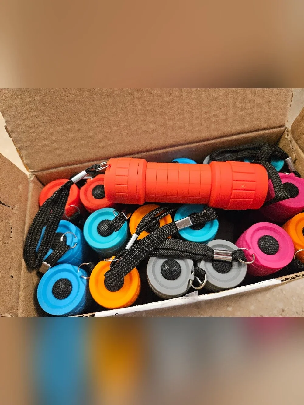 Set Of 18 Compact Handheld Flashlights with Wrist Straps